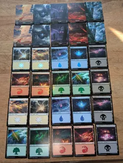 MTG Edges Of Eternities Full Art Land Foil And Regular 30 Cards Set - Image 1
