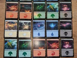 MTG Edges Of Eternities Full Art Land Foil And Regular 30 Cards Set - Image 3
