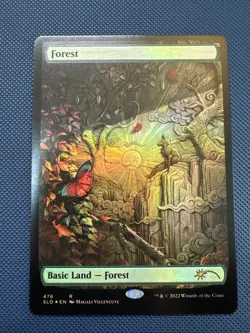 MTG Forest (476) - Secret Lair Drop Series (SLD) NM Foil - Image 1