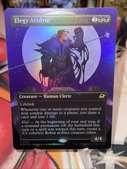 MTG Edge of Eternities TRIUMPHANT BORDERLESS R Elegy Acolyte #0293 - Image 2