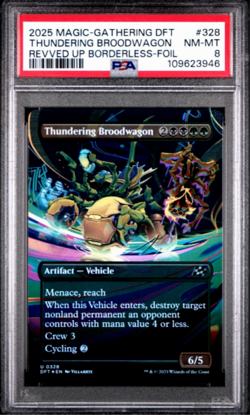 2025 MTG Aetherdrift Foil 328 Thundering Broodwagon PSA 8 *Only 1 Graded Higher* - Image 1