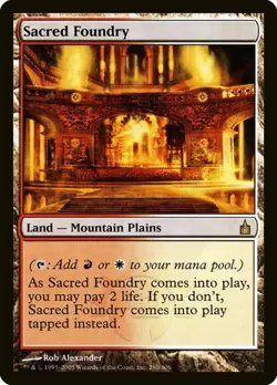 Sacred Foundry - Foil Ravnica: City of Guilds MP MTG - Image 1