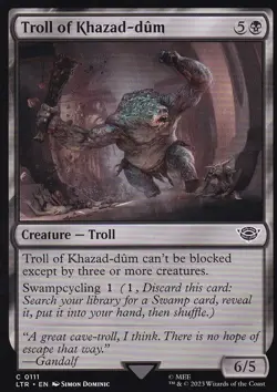 MTG Lord of the Rings - Troll of Khazad-dum - LTR 111 - Regular - Image 2