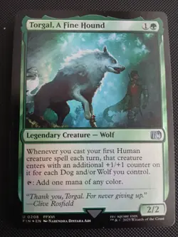 NM Foil Torgal, A Fine Hound (MTG Final Fantasy, Green Uncommon) - Image 1