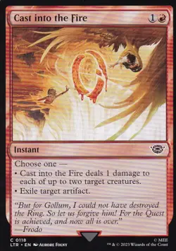 MTG Lord of the Rings - Cast Into the Fire - LTR 118 - Regular - Image 2