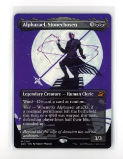MtG EoE Alpharael, Stonechosen #292 Borderless Non-Foil - Image 1