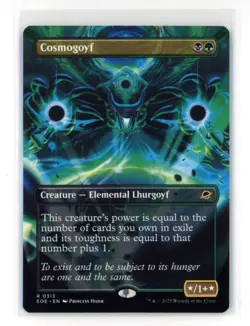 MtG EoE Cosmogoyf #313 Borderless Non-Foil - Image 1