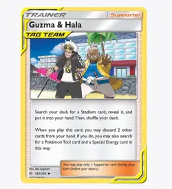 Pokemon TCG Guzma & Hala 193/236 SM Cosmic Eclipse - Image 1