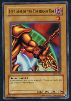 Yugioh! Legend of Blue Eyes *Foil*Left Arm of the Forbidden One (LOB-123) LP - Image 1