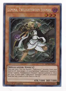 Yugioh! Lumina, Twilightsworn Shaman - MP18-EN052 - Secret Rare - 1st Edition NM - Image 1