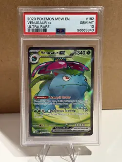 2023 Pokemon Venusaur ex Ultra Rare PSA 10 GEM MT Graded Card #182 S/V 151 - Image 1