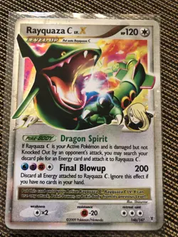 Pokemon TCG Rayquaza C LV X Holo Ultra Rare Card 146/147 Supreme Victors - Image 1