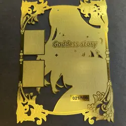 Goddess Story Gold METAL Card Maiden Party Serial Number #021/100! Anime Girl - Image 5