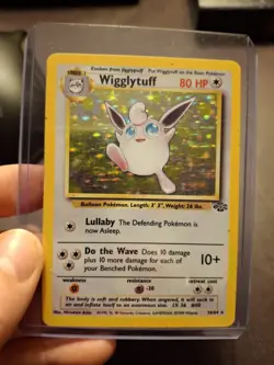 1999 Pokemon Wigglytuff Holographic 16/64 Vintage Card LP - Image 1