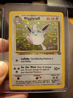 1999 Pokemon Wigglytuff Holographic 16/64 Vintage Card LP - Image 4
