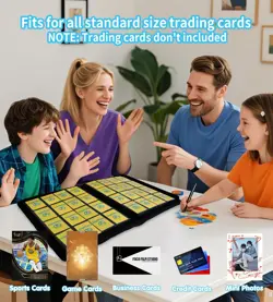 DEQADIC 16 Pocket Card Binder, 1000+ Trading Card Album Folder, Side Loading Rin - Image 5
