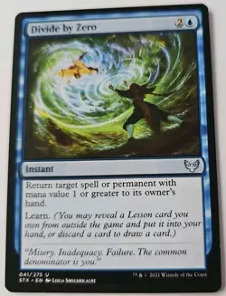 MTG Magic The Gathering Card Divide by Zero Instant Blue Strixhaven School Of Ma - Image 1