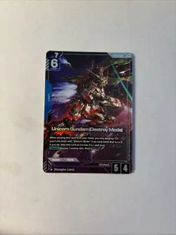 Unicorn Gundam (Destroy Mode) Foil - GD01-002 LR+ NM - TCG Card Game - Image 1