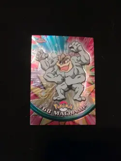 Pokemon 2000 Topps Chrome: #68 Machamp - Holo Foil - Vintage - Trading Card - Image 1