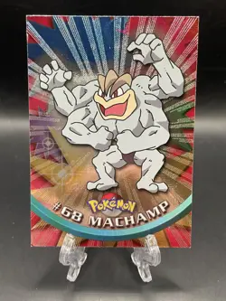 Pokemon 2000 Topps Chrome: #68 Machamp - Holo Foil - Vintage - Trading Card - Image 1
