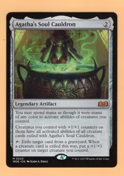 x1 2023 MTG: Wilds of Eldraine AGATHA'S SOUL CAULDRON Mythic Rare #0242 - NM/M - Image 1