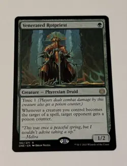MTG Venerated Rotpriest - Phyrexia: All Will Be One LP - Image 1
