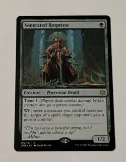 MTG Venerated Rotpriest - Phyrexia: All Will Be One LP - Image 1