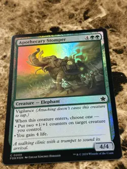 APOTHECARY STOMPER Magic the Gathering MTG Foundations Foil - Image 1