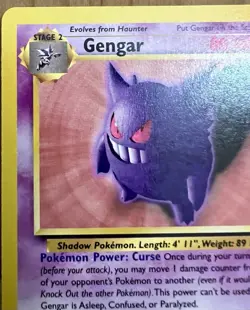 Gengar Pokemon TCG Fossil Set Unlimited 20/62 Rare Non-Holo LP - Image 5
