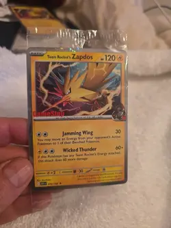 Pokemon TCG - Sealed Team Rockets Zapdos Gamestop Exclusive Stamped Promo - Image 3