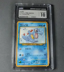 CGC 10 Totodile Pokemon (1999) Japanese Neo Premium File #158 Gem Mint - Image 1
