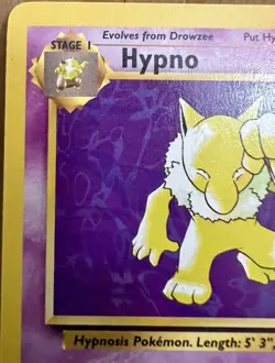 Hypno Pokemon TCG Fossil Set Unlimited 23/62 Rare Non-Holo LP - Image 3
