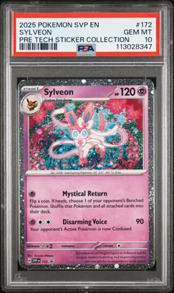2025 POKEMON SVP EN-SV BLACK STAR PROMO #172 SYLVEON PSA 10 - Image 1