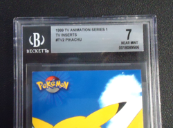 1999 POKEMON Pikachu #TV2 TOPPS Animation Series 1 BECKETT NEAR MINT 7 - Image 2