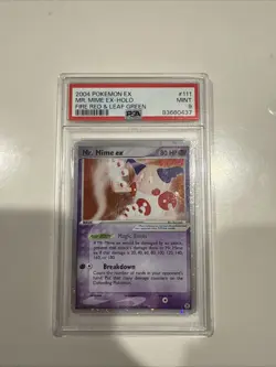 2004 POKEMON EX FIRE RED & LEAF GREEN #111 MR. MIME EX-HOLO PSA 9 - Image 2
