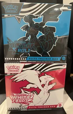 Pokemon TCG Scarlet & Violet White Flare and Black Bolt Elite Trainer Box ETB - Image 1