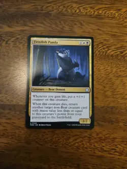 MTG Fiendish Panda Foundations 120 Card - Image 1
