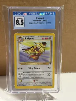 CGC 8.5 Pidgeot 33/110 Non-Holo Rare Pokemon Legendary Collection 2002 - Image 1