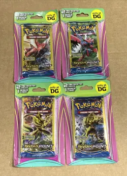 Qty.4, Pokemon DG Mini Blisters XY Break Point 2 Mini Booster Packs New - Image 1