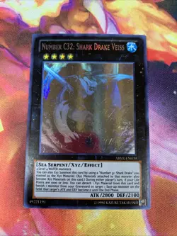 YuGiOh Number C32: Shark Drake Veiss ABYR-EN039 Ghost Rare Unlimited LP - Image 1
