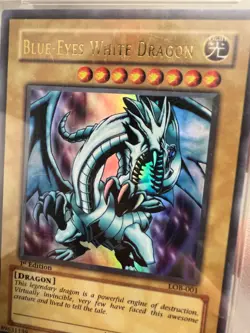 PSA 9 LOB Blue Eyes White Dragon 1st Edition Error Slab Asian English Yugioh - Image 4