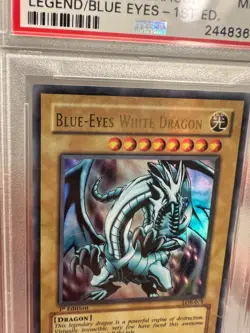 PSA 9 LOB Blue Eyes White Dragon 1st Edition Error Slab Asian English Yugioh - Image 5