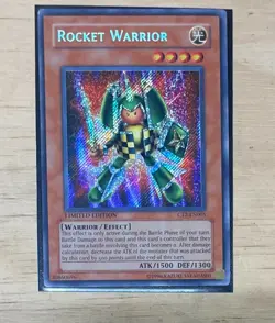 Yugioh Rocket Warrior CT2-EN005 Limited Edition Secret Rare Holo - MP - Image 1