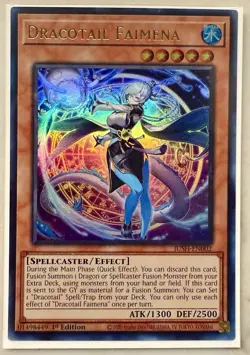 Yugioh! 1x Dracotail Faimena JUSH-EN002 Ultra Rare 1st Ed NM - Image 1