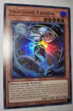 Yugioh! 1x Dracotail Faimena JUSH-EN002 Ultra Rare 1st Ed NM - Image 1