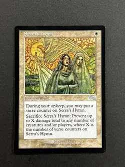 Serra's Hymn Urza's Saga MTG Ex - Image 1