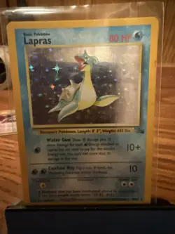 1999 Pokemon LAPRAS Fossil Set HOLO Foil Rare Unlimited Edition Card 10/62 NM - Image 1