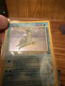 1999 Pokemon LAPRAS Fossil Set HOLO Foil Rare Unlimited Edition Card 10/62 NM - Image 2