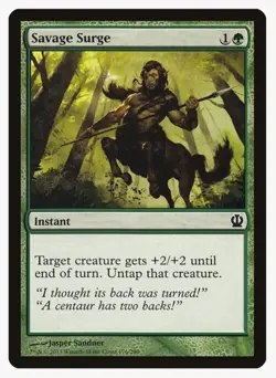 Savage Surge #176 Theros (THS) Magic Card In Protective Sleeve - Image 1