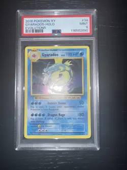 Pokemon Gyarados Holo Rare Card 34/108 XY Evolutions PSA 9 - Image 1